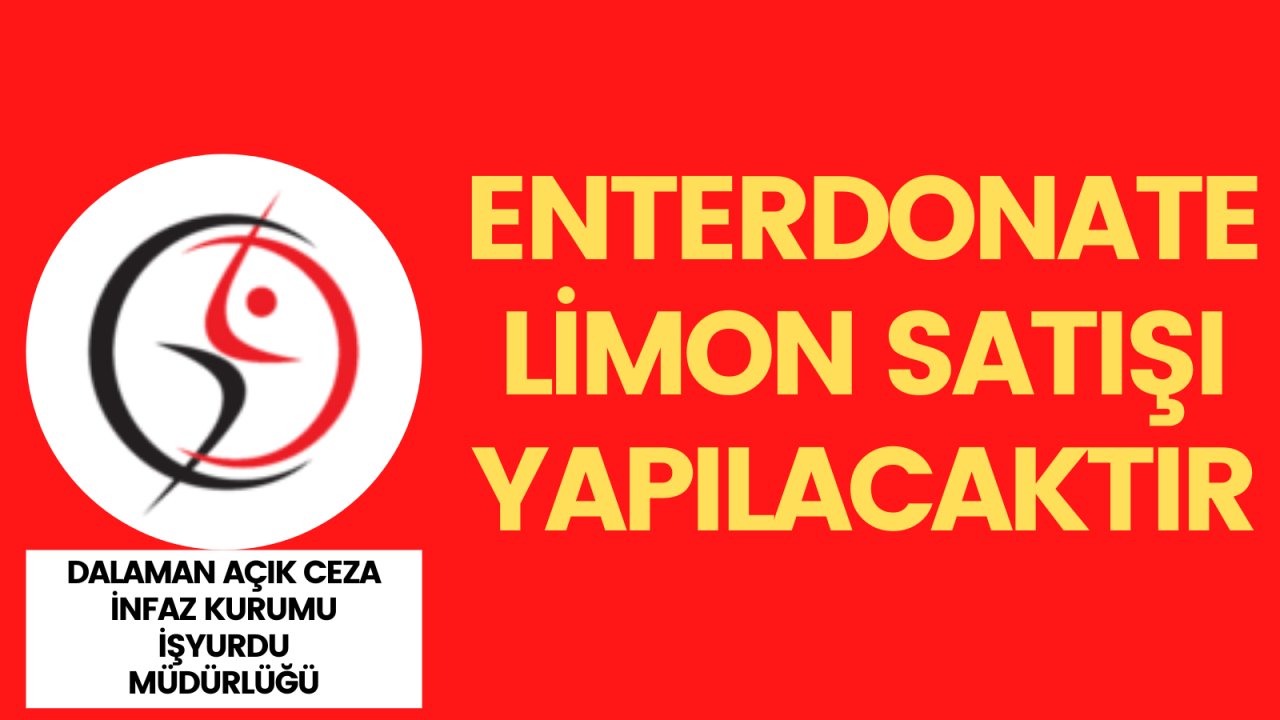 Enterdonate limon satışı yapılacaktır