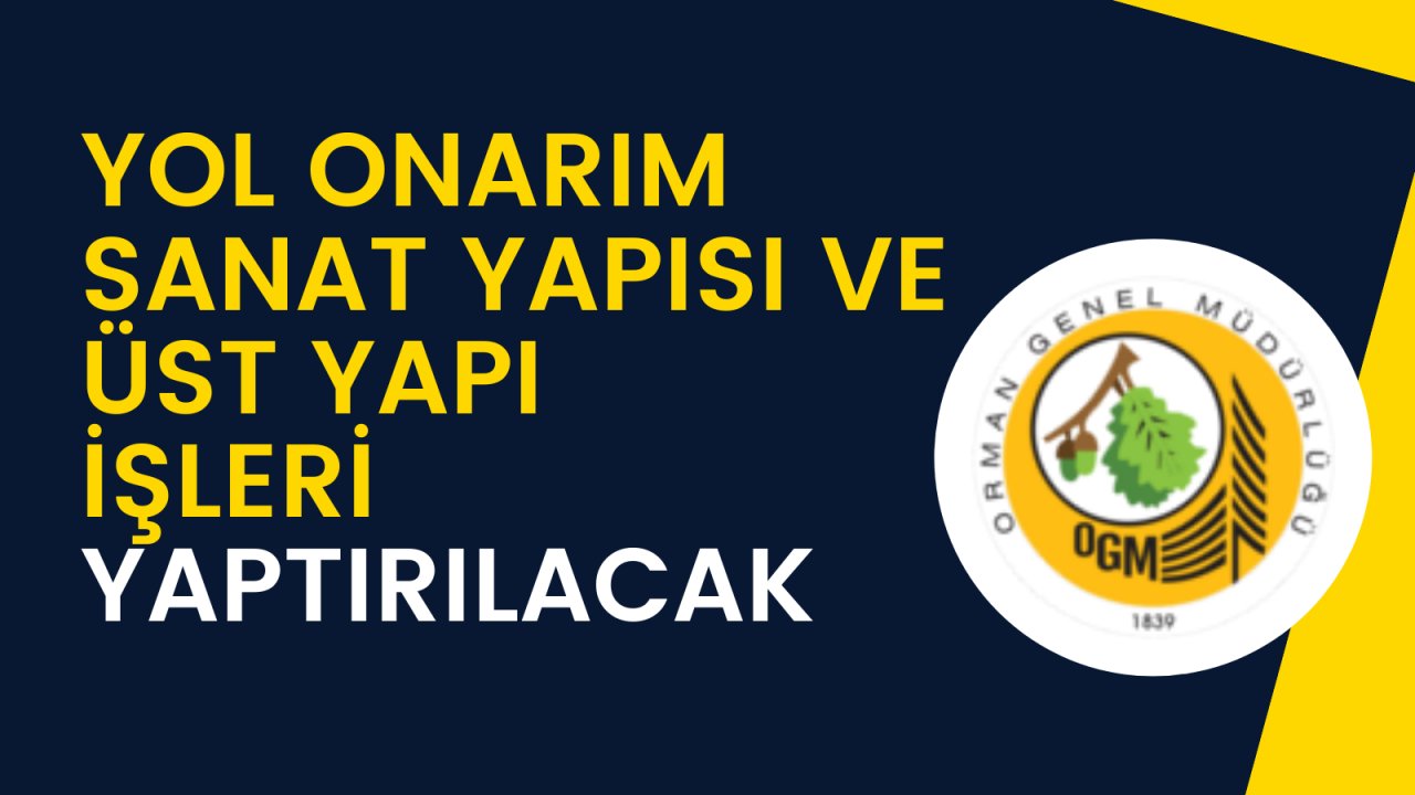 Yol onarım sanat yapısı ve üst yapı işleri yaptırılacak