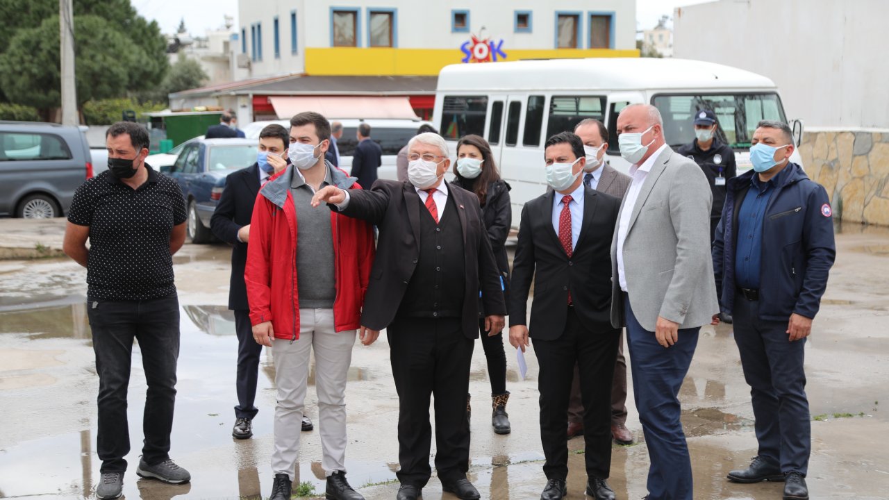 Başkan Aras incelemeler gerçekleştiriyor