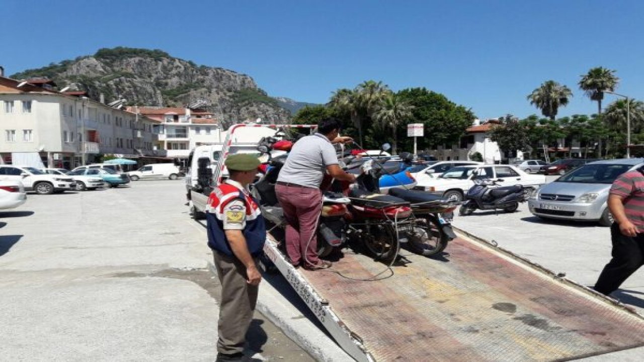 Ortaca'da jandarmadan motosiklet uygulaması