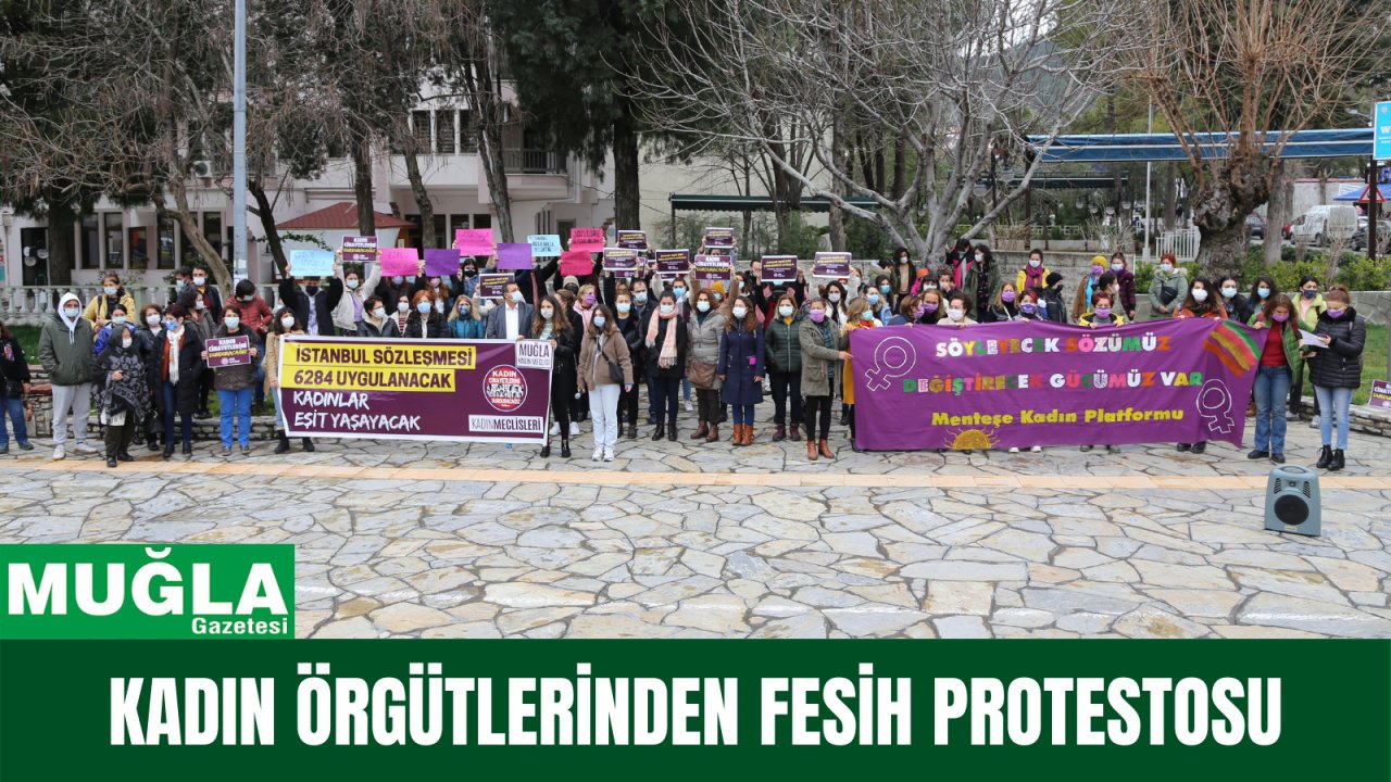 Kadın örgütlerinden fesih protestosu 