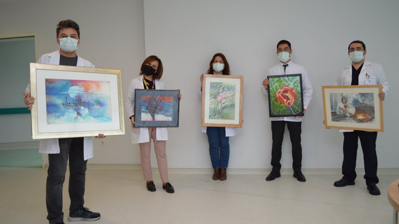 Ressamlardan pandemi kahramanı hekimlere anlamlı destek