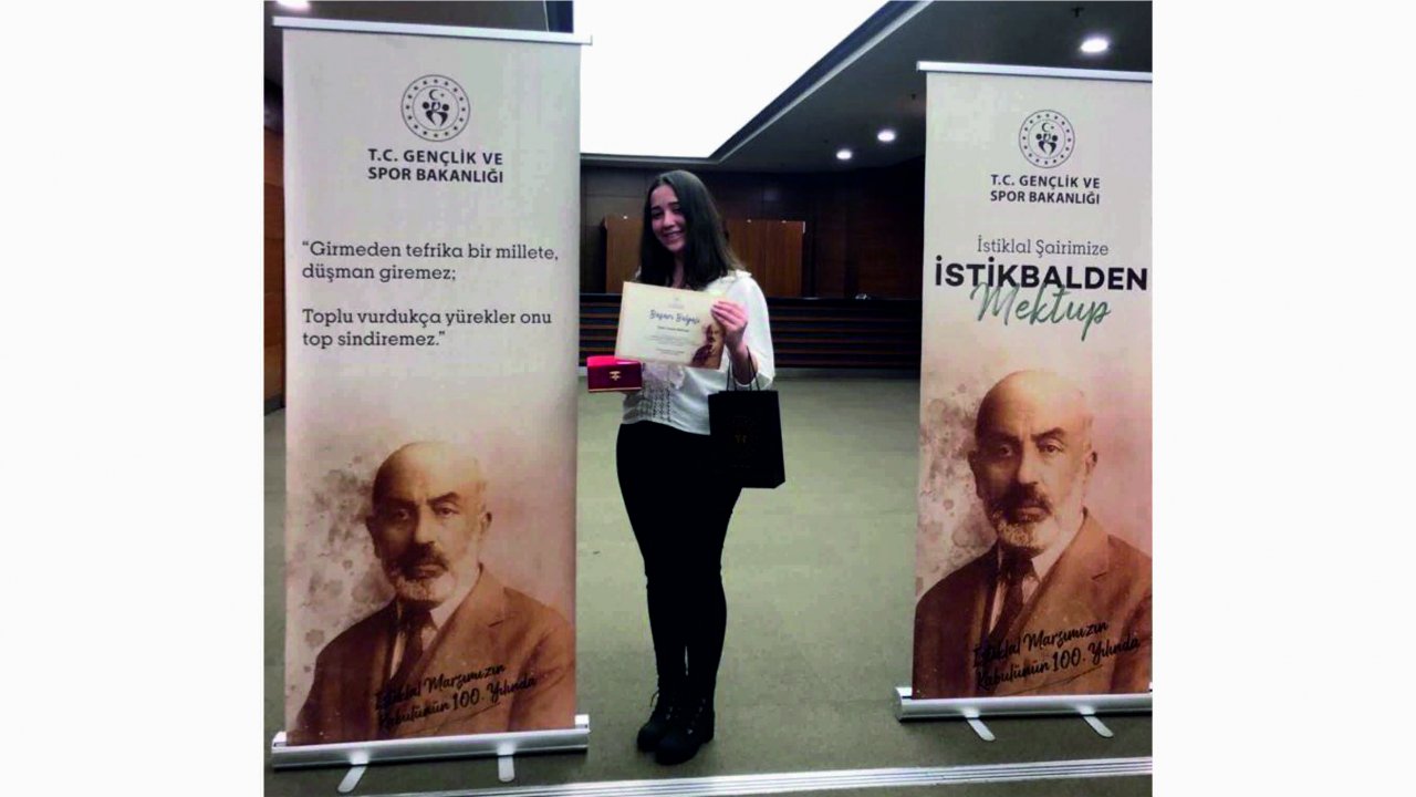 Funda Parlak mektup yarışmasında Türkiye üçüncüsü oldu