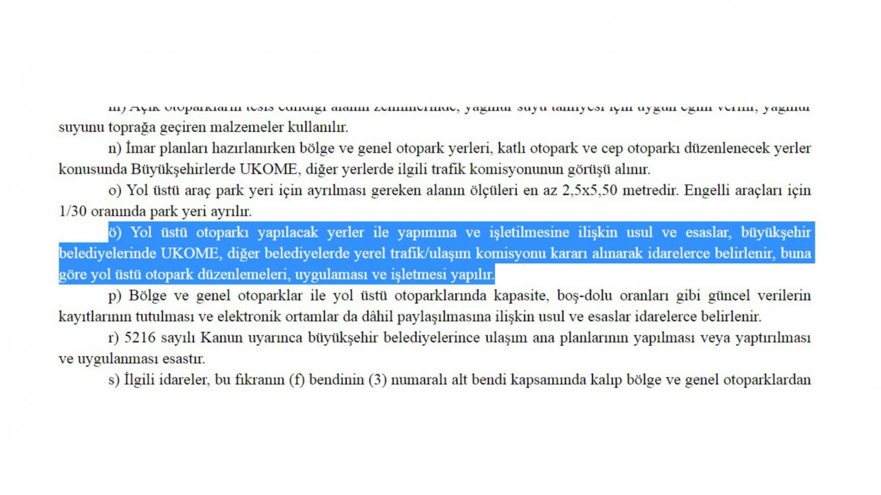 Büyükşehirden park ücreti açıklaması