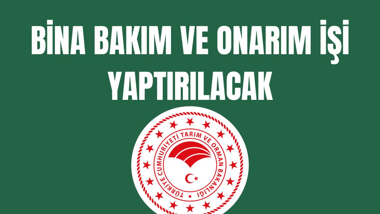 Bina bakım ve onarım işi yaptırılacak