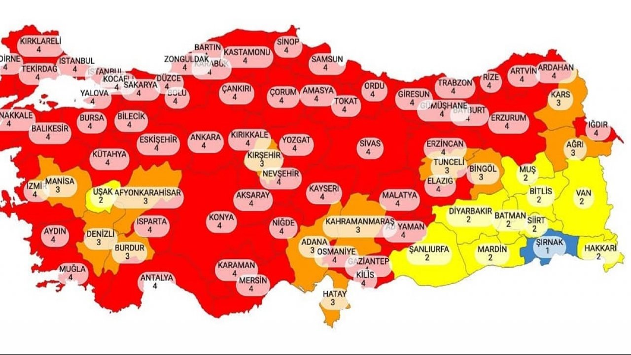 Muğla kırmızı renkli kategoride