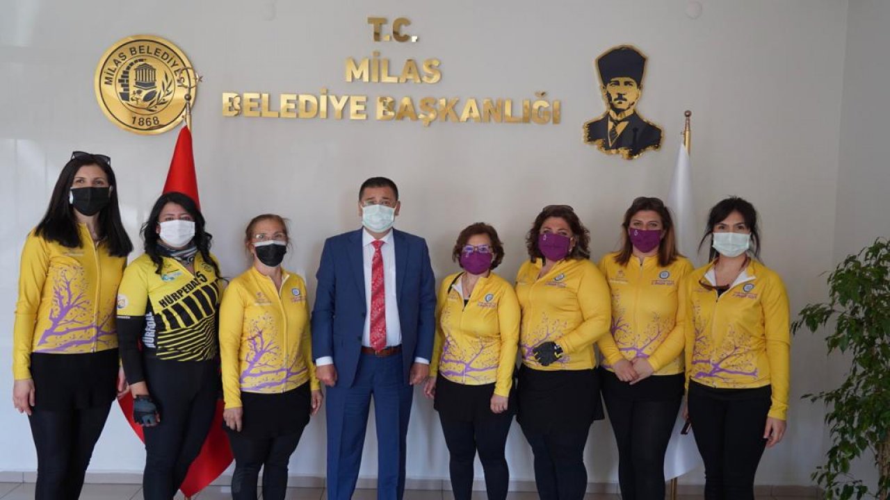 Mor Pedal Kadın Bisiklet Derneği’nden Başkan Tokat’a ziyaret