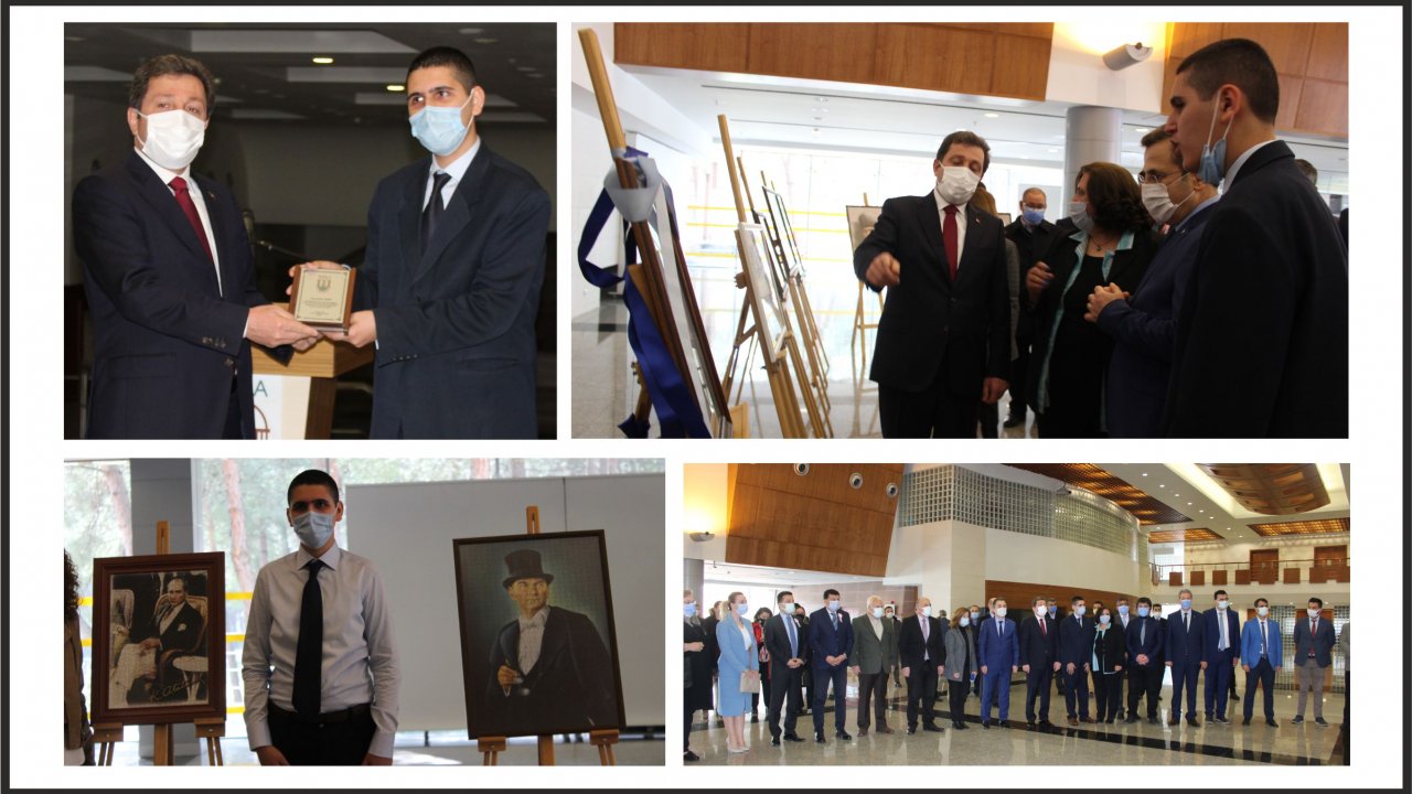 OTİZİMLİ BERKAY’IN YAPTIKLARI SERGİLENDİ