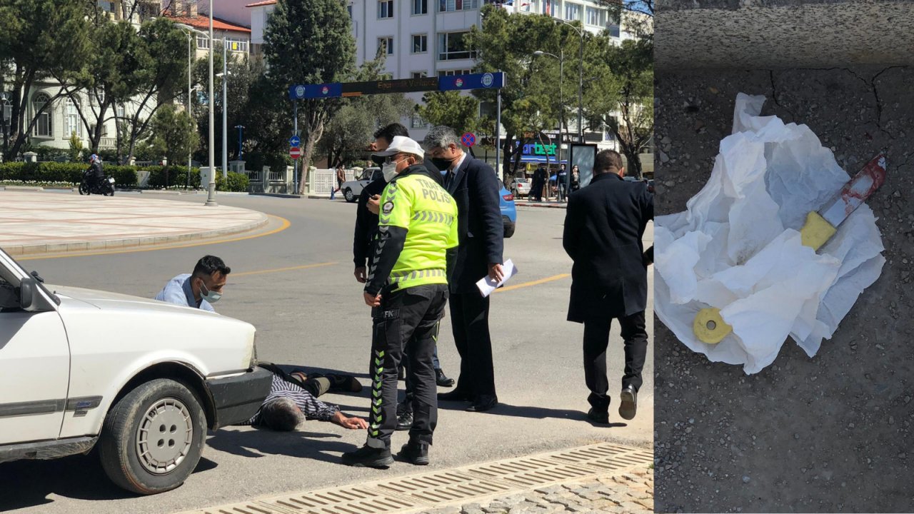 Valilik önünde intihar girişimi