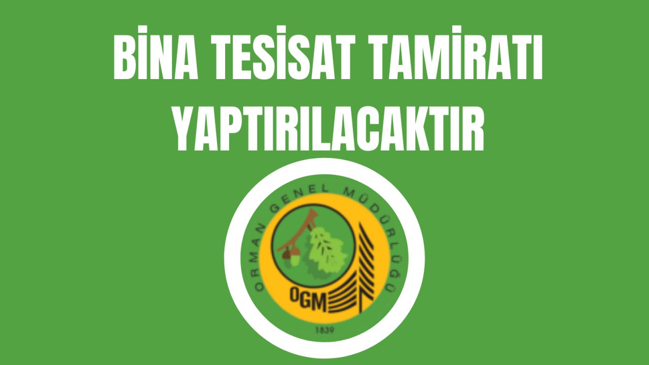Bina tesisat tamiratı yaptırılacaktır