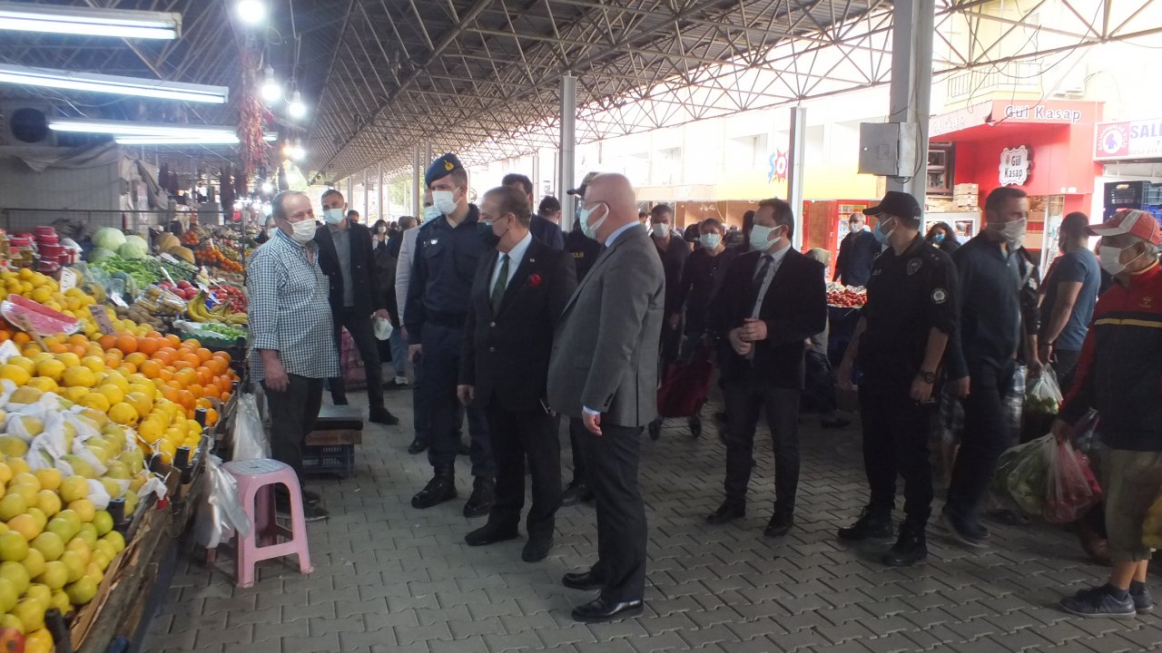 YOĞUNLUK YAŞANAN PAZARA DENETİM YAPILDI