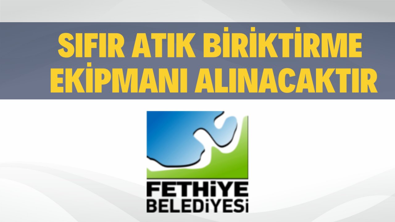 Sıfır atık biriktirme ekipmanı alınacaktır