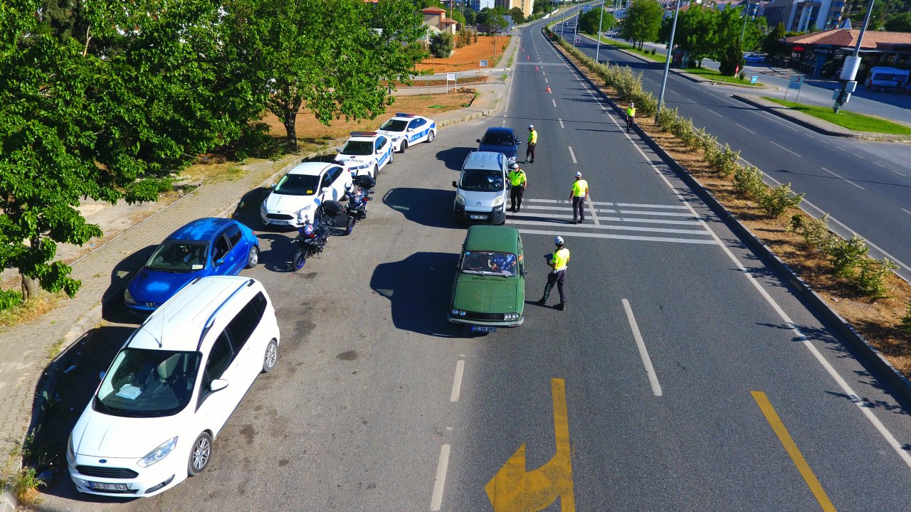 Muğla'da drone destekli trafik denetimi gerçekleştirildi