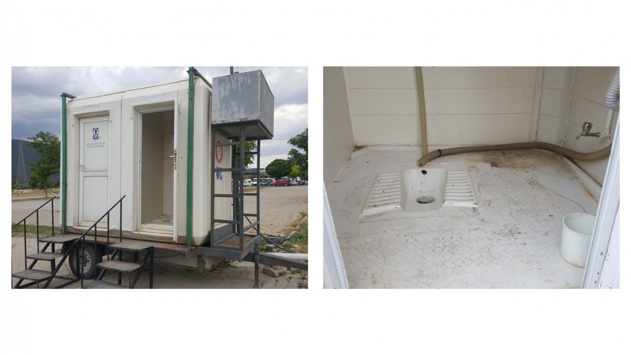 Şehrin ortasında tuvalet rezilliği