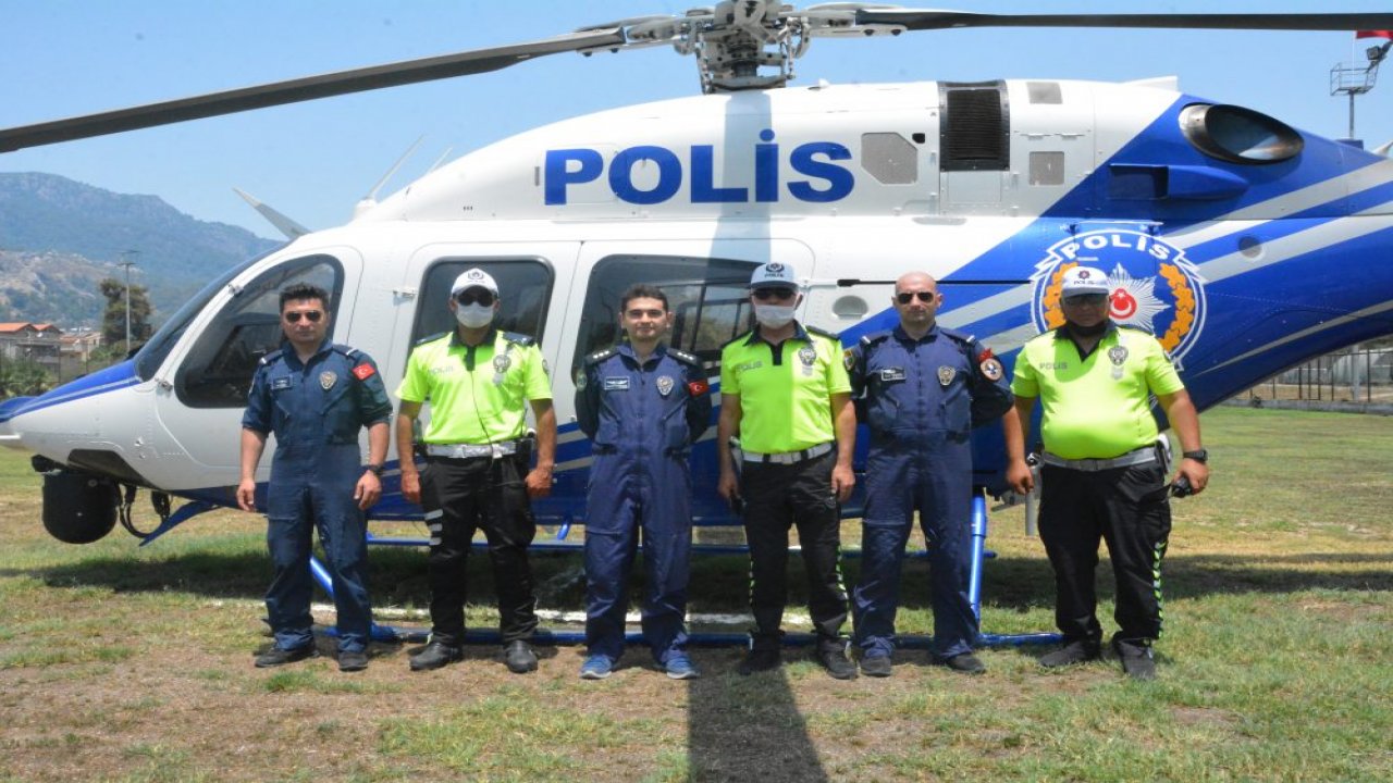 HAVADAN TRAFİK DENETİMLERİ DEVAM EDİYOR