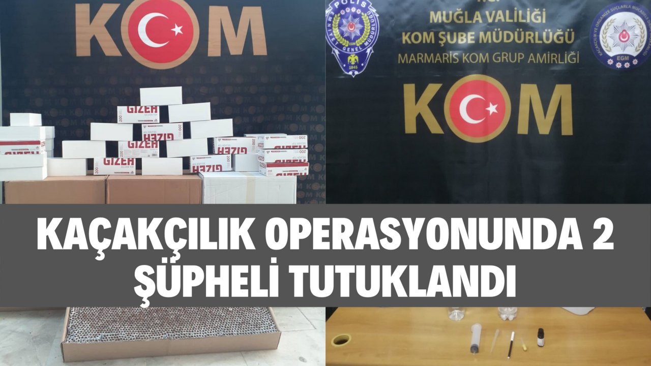 KAÇAKÇILIK OPERASYONUNDA 2 ŞÜPHELİ TUTUKLANDI
