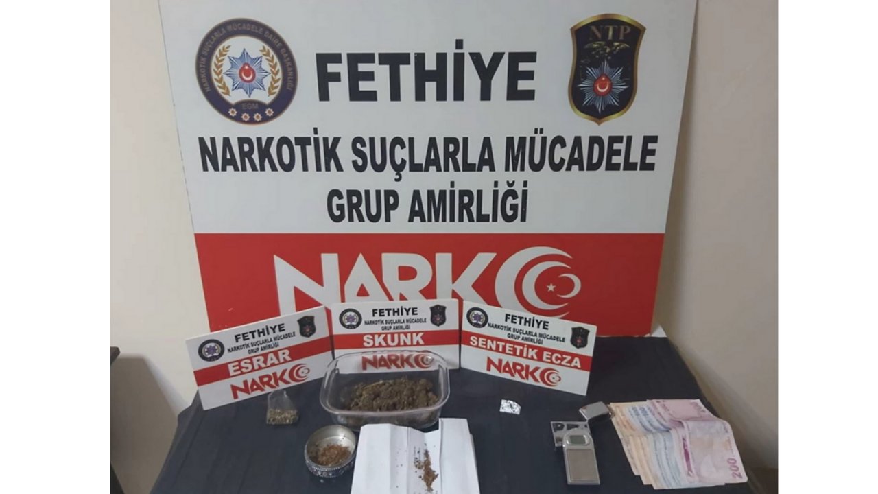 Fethiye'de uyuşturucu ticareti yaptığı iddia edilen şüpheli yakalandı