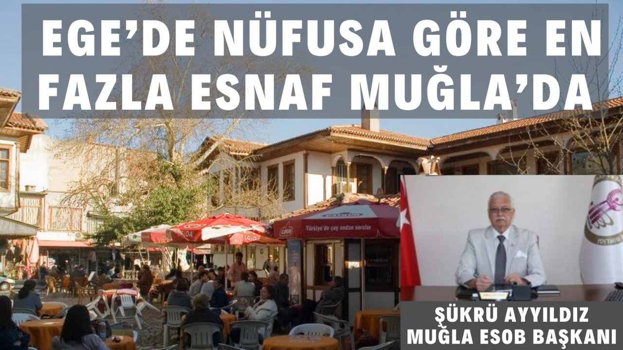  EGE’DE NÜFUSA GÖRE EN FAZLA ESNAF MUĞLA’DA
