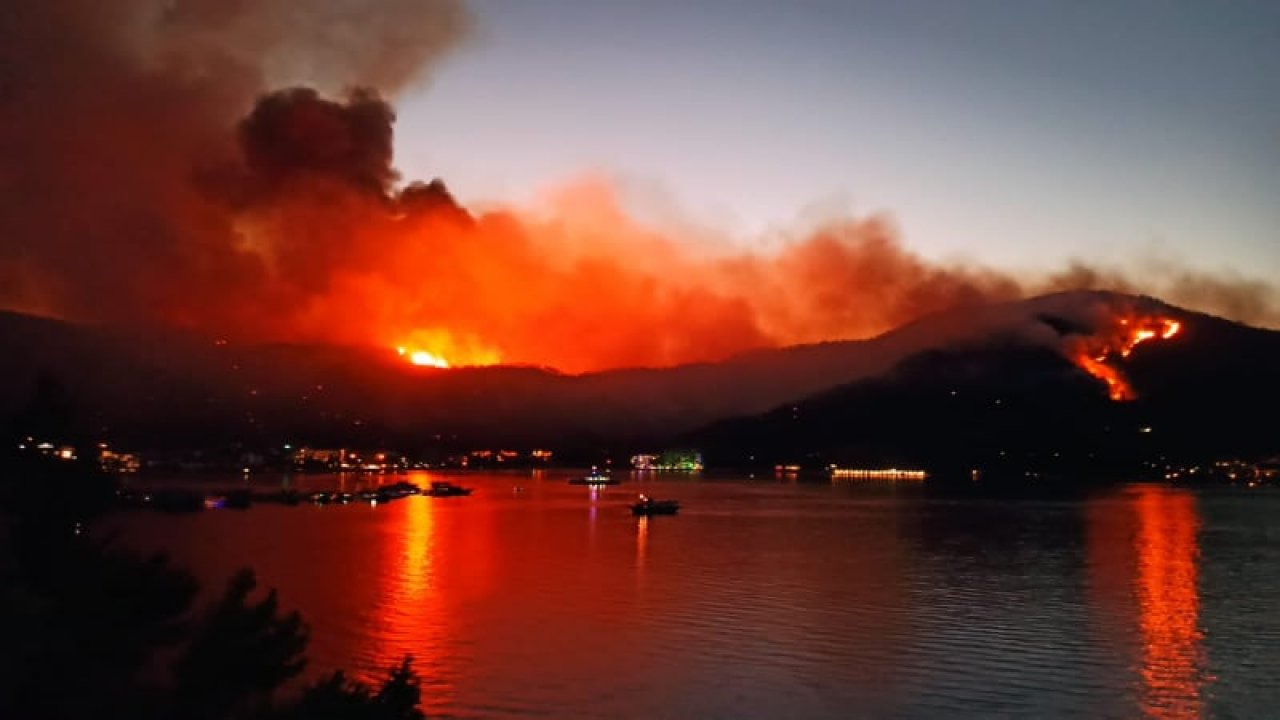 MARMARİS YANGINI 4. GÜNÜNDE YEŞİL MARMARİS KÜL OLDU