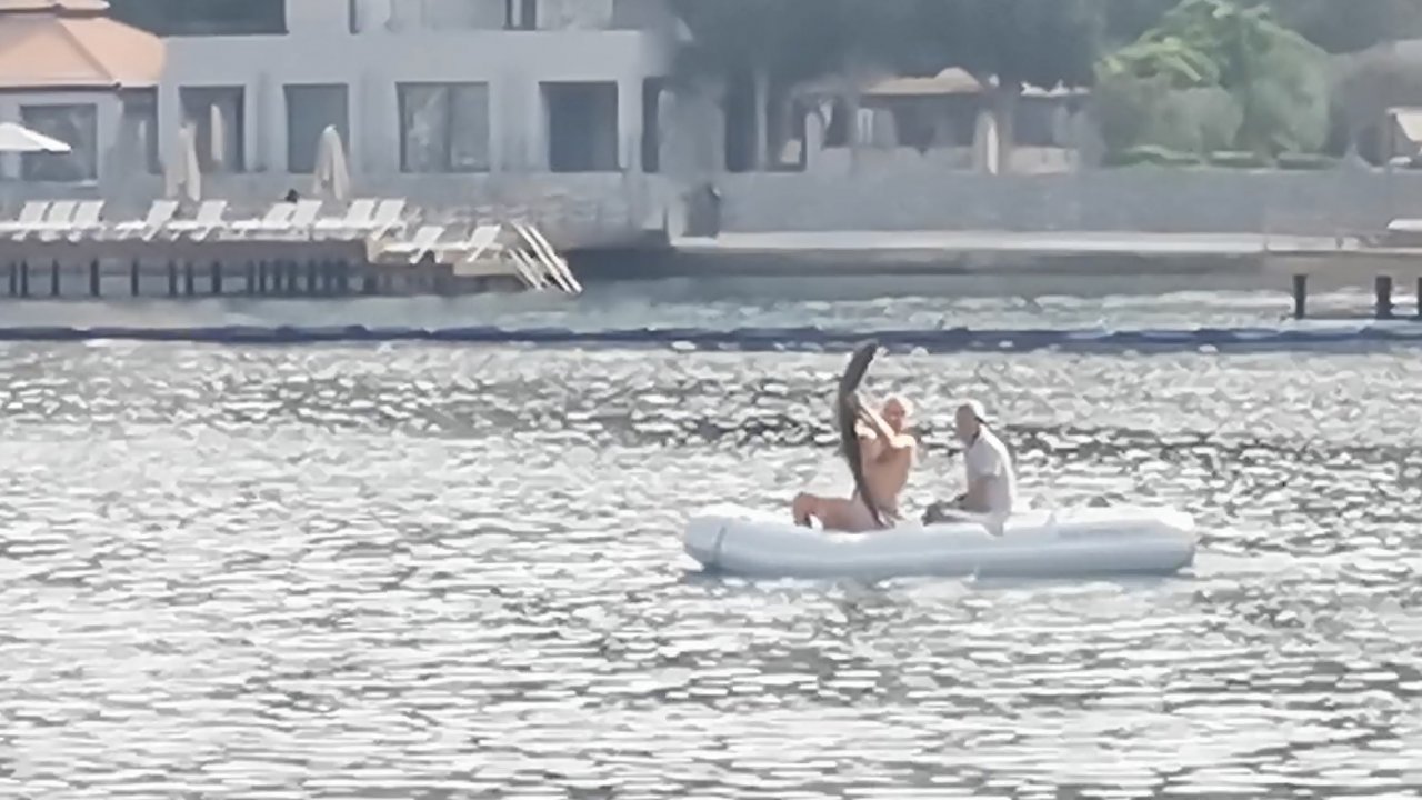 KÖPEK BALIĞININ DENİZ AÇIĞINA BIRAKILMASI CEP TELEFONU KAMERASINA YANSIDI