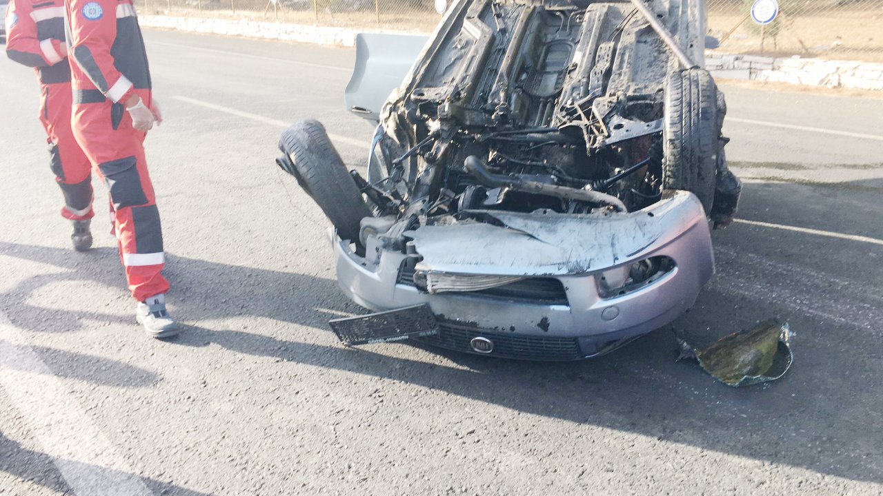 KOZAĞAÇ ’TA KAZA:2 YARALI