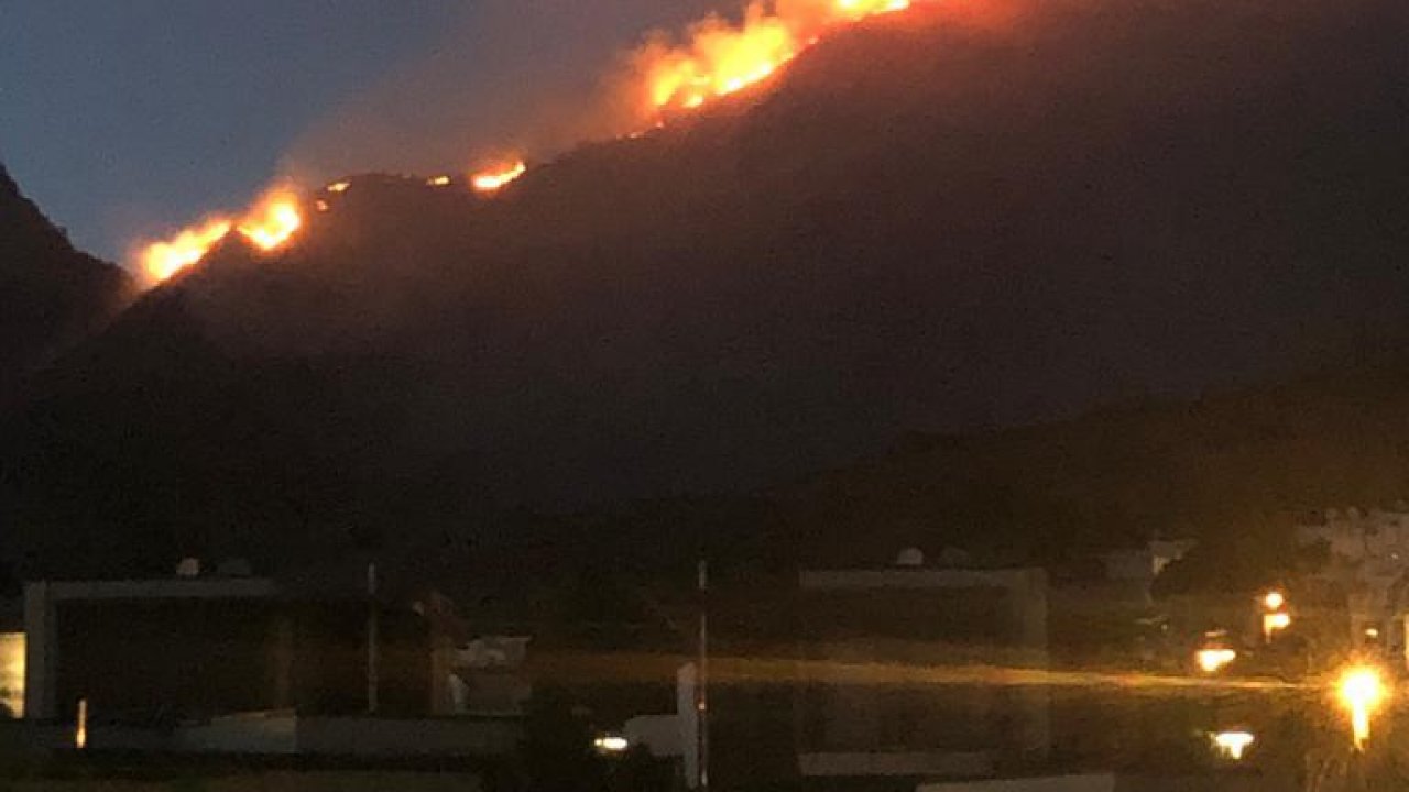BODRUM'DA OTLUK VE MAKİLİK ALANDA ÇIKAN YANGIN SÖNDÜRÜLDÜ