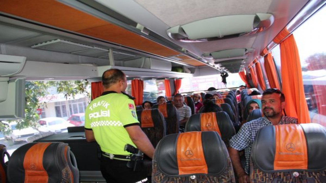 Bayram öncesi otobüslere denetim