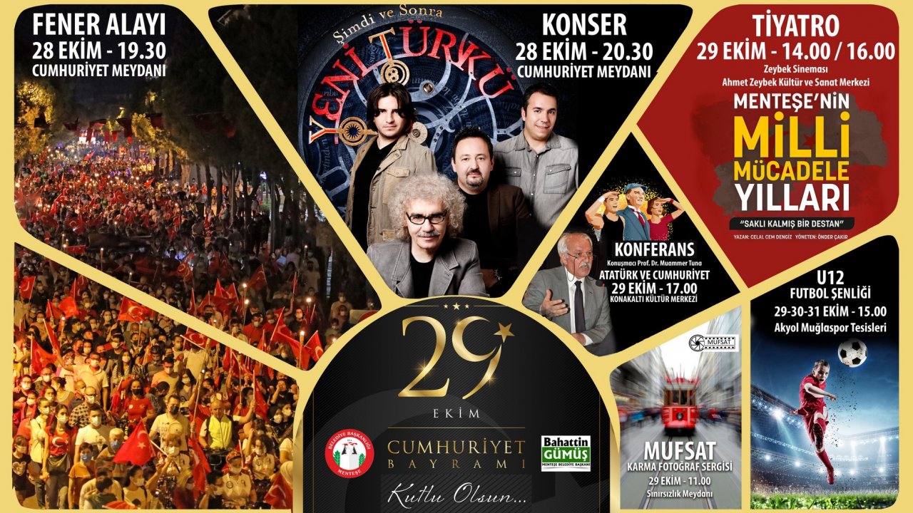 CUMHURİYET BAYRAMI MENTEŞE’DE COŞKUYLA KUTLANACAK