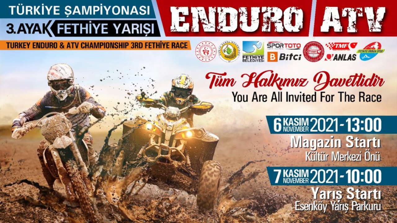 TÜRKİYE ENDURO VE ATV ŞAMPİYONALARI FETHİYE'DE YAPILACAK