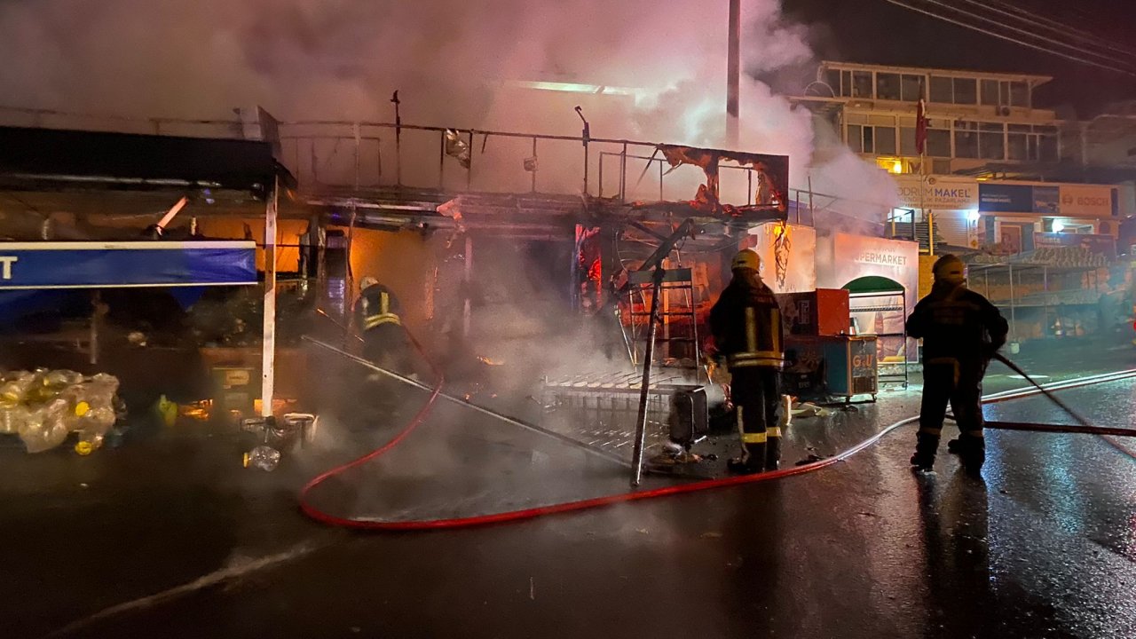 BODRUM’DA KORKUTAN YANGIN