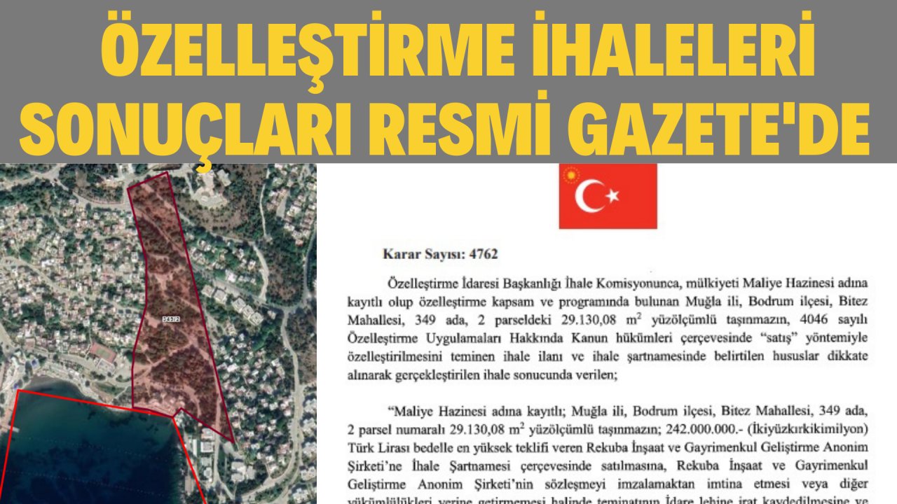 ÖZELLEŞTİRME İHALELERİ SONUÇLARI RESMİ GAZETE'DE