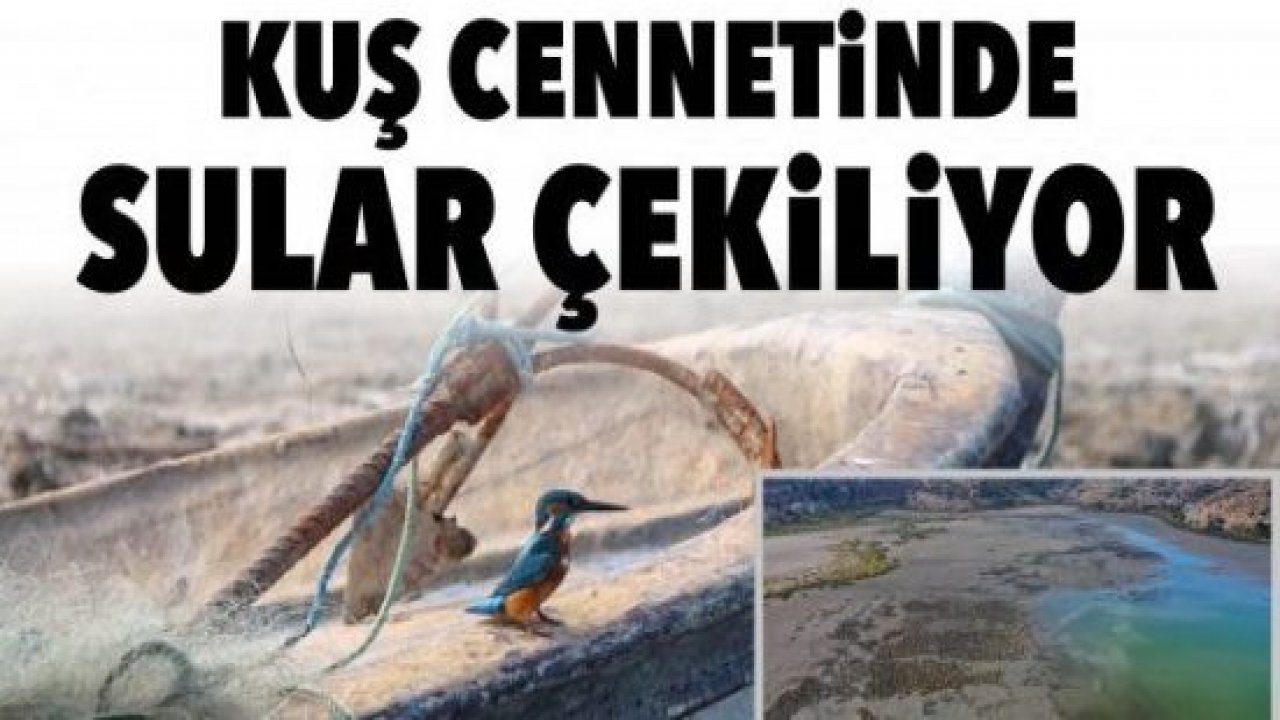 KUŞ CENNETİNDE SULAR ÇEKİLİYOR
