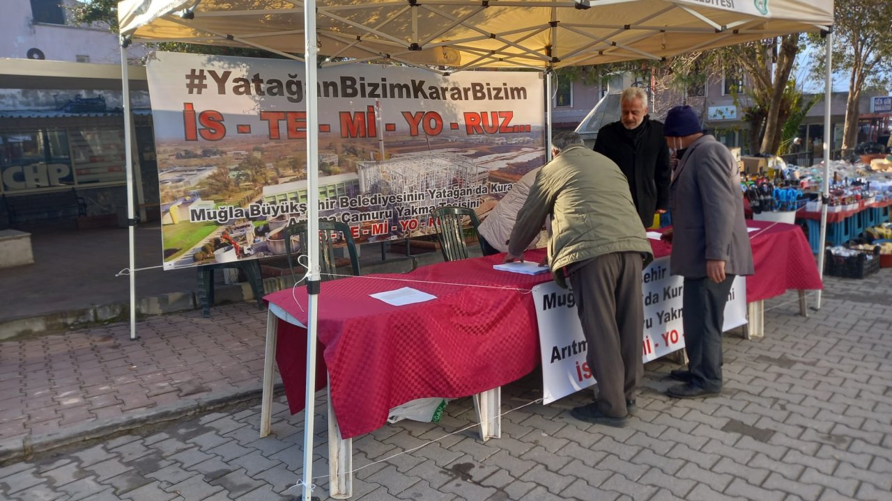 YATAĞANLILAR PROJEYE KARŞI İMZA TOPLUYOR