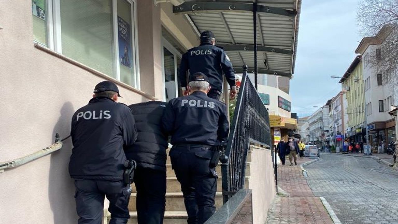 BIÇAKLI ŞAHIS KAÇAMADAN YAKALANDI