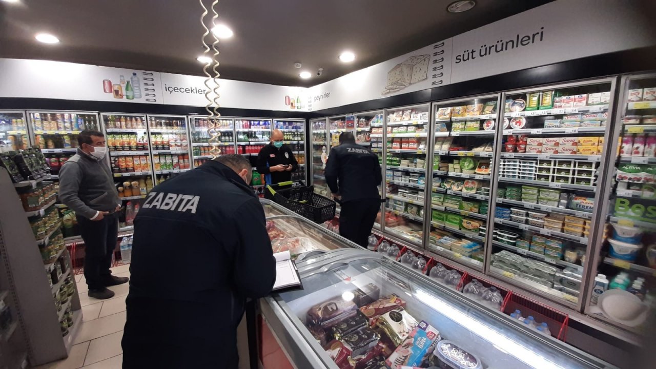 ZABITA EKİPLERİ MARKETLERDE ETİKET DENETİMİ YAPTI