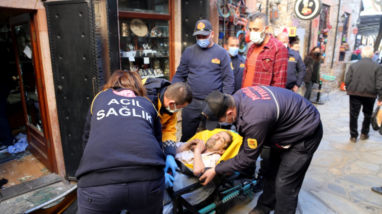 İŞ YERİNDE FENALAŞAN ESNAF, POLİS TARAFINDAN KURTARILDI