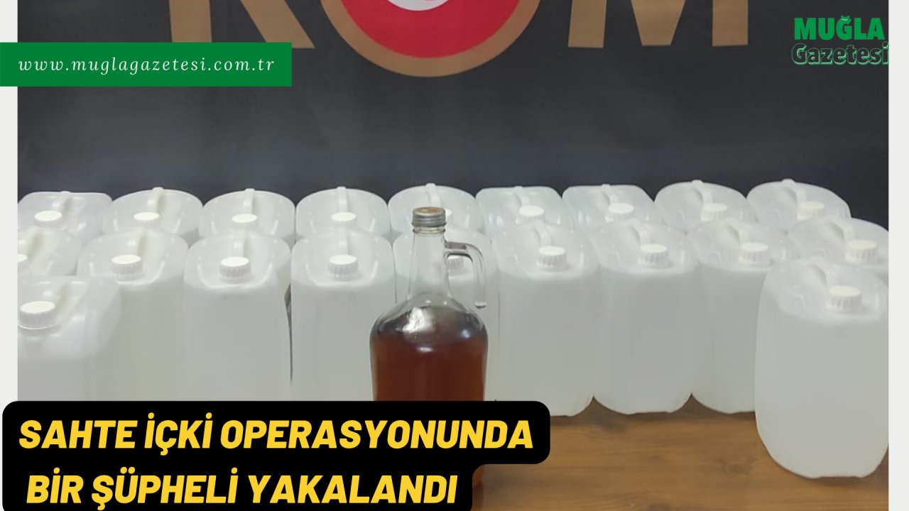 Sahte içki operasyonunda bir şüpheli yakalandı