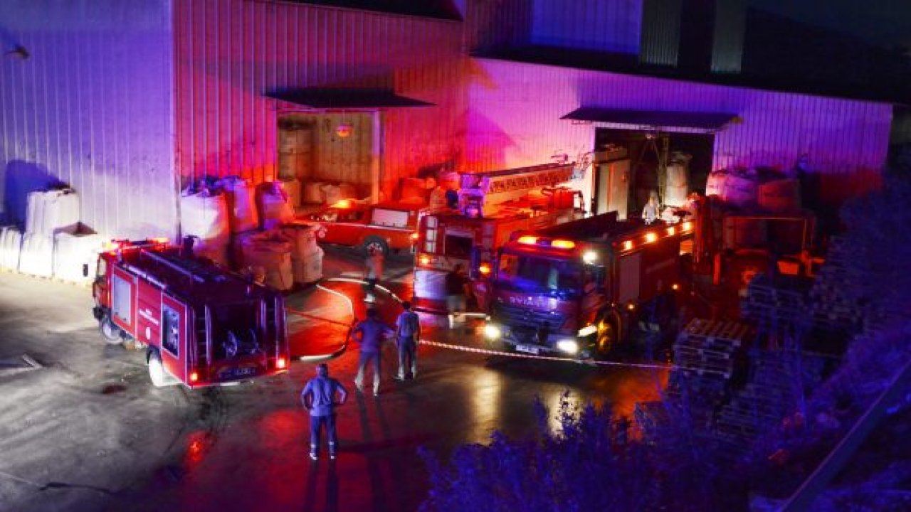 Yem fabrikasında yangın