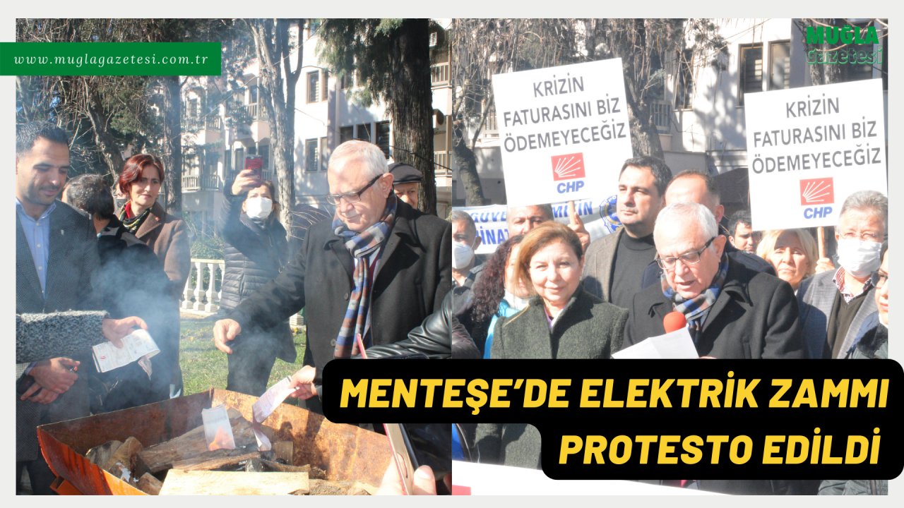 MENTEŞE’DE ELEKTRİK ZAMMI PROTESTO EDİLDİ