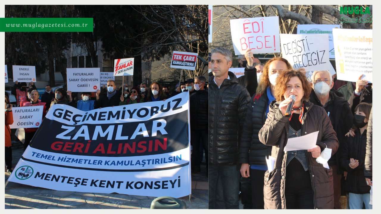 MENTEŞE KENT KONSEYİ’NDEN ELEKTRİK VE DOĞALGAZ ZAMLARINA PROTESTO