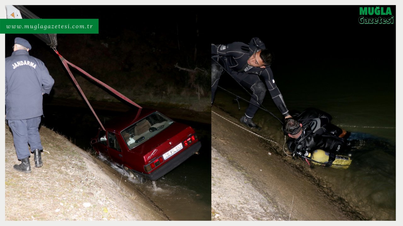 SU KANALINA DÜŞEN OTOMOBİLİN SÜRÜCÜSÜ HAYATINI KAYBETTİ