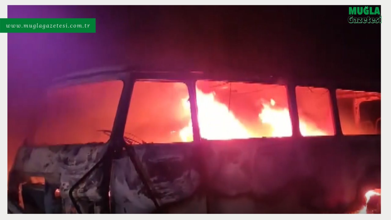 Minibüste çıkan yangında bir kişi öldü