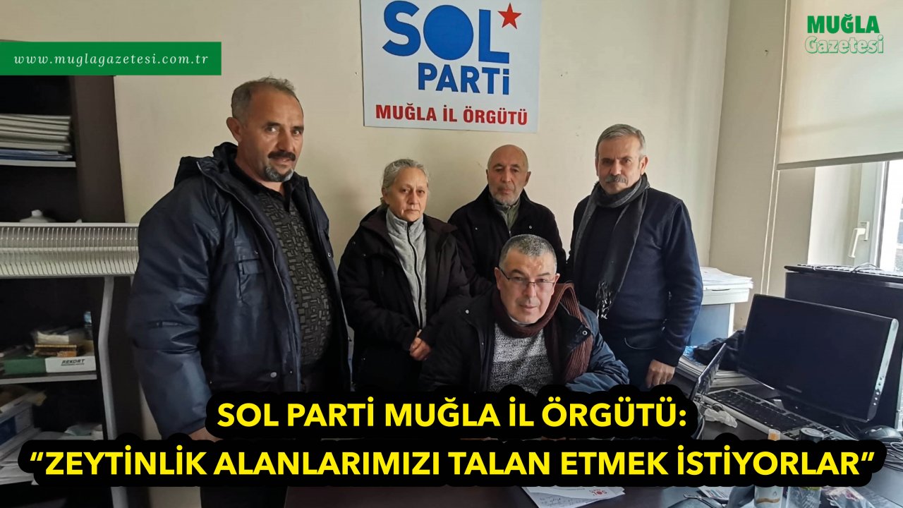 SOL PARTİ MUĞLA İL ÖRGÜTÜ: “ZEYTİNLİK ALANLARIMIZI TALAN ETMEK İSTİYORLAR”