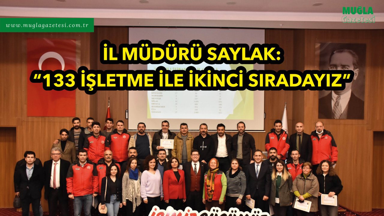 İl Müdürü Saylak: “133 İŞLETME İLE İKİNCİ SIRADAYIZ”