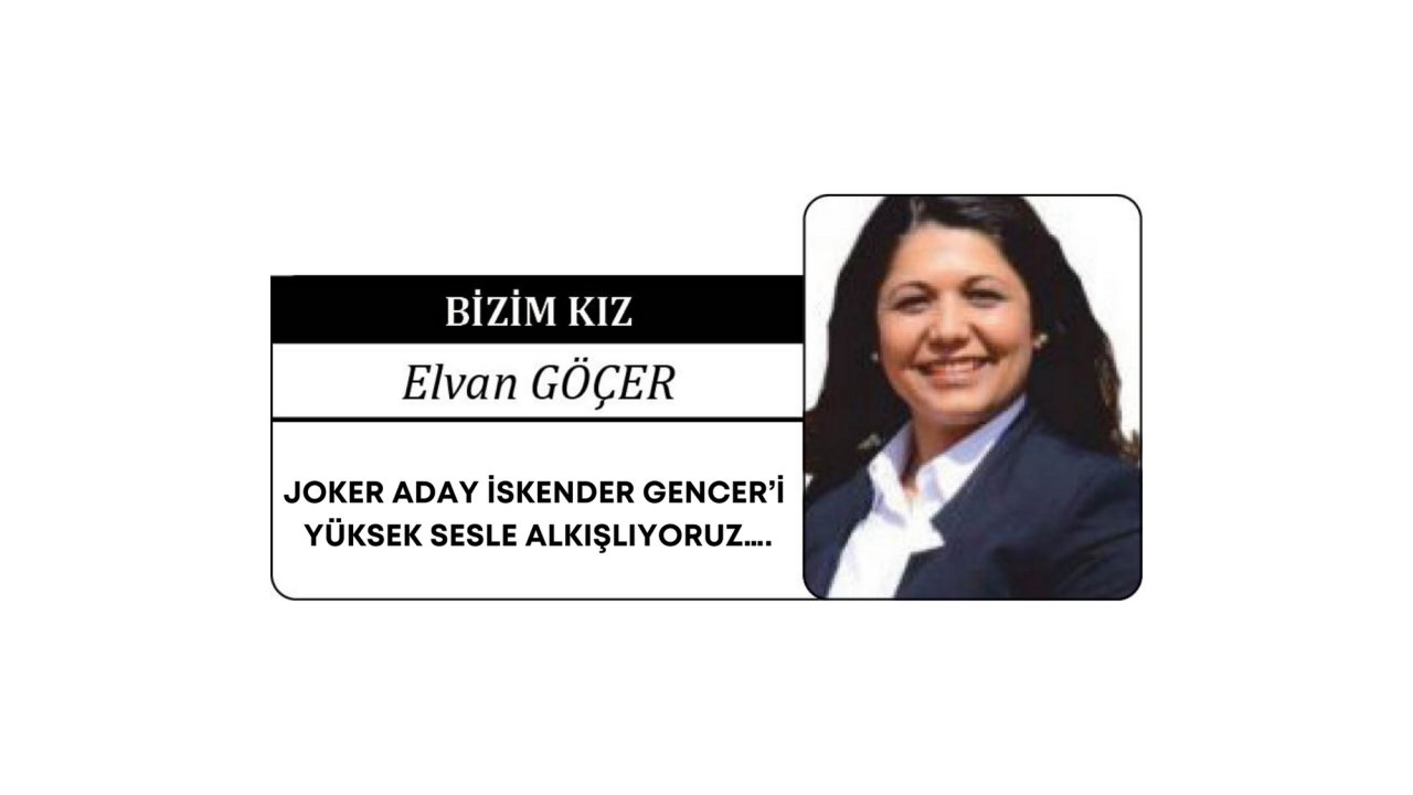 JOKER ADAY İSKENDER GENCER’İ YÜKSEK SESLE ALKIŞLIYORUZ….