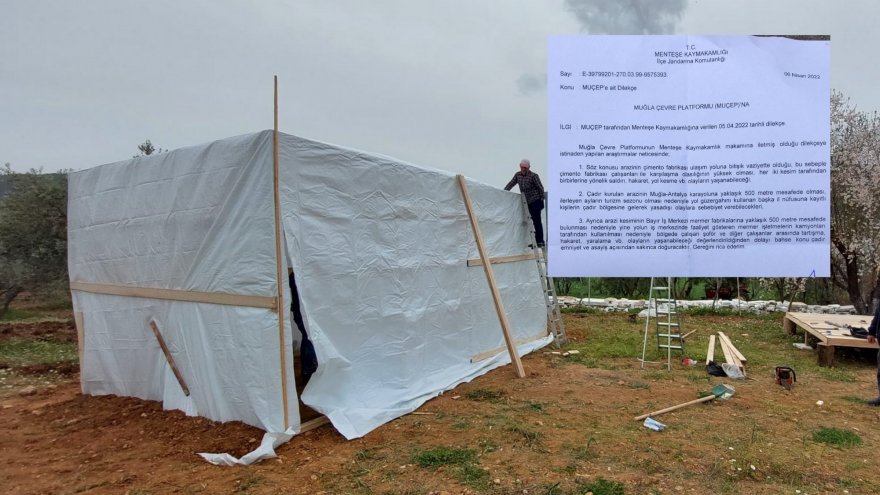 BAYIR’DA ÇADIR DİRENİŞİ “SAKINCALI” BULUNDU