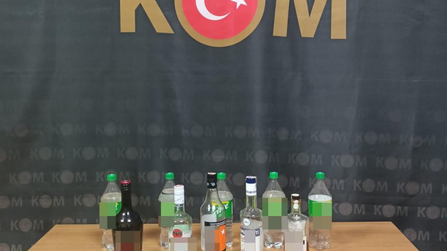 GAZOZ ŞİŞELERİNDE SAHTE ALKOL ELE GEÇİRİLDİ