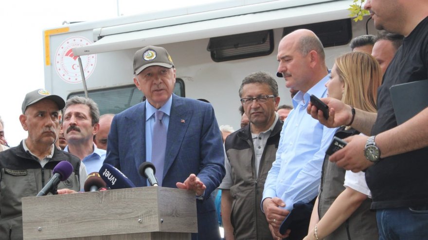 CUMHURBAŞKANI ERDOĞAN:  “BÜYÜK ORANDA BU YANGIN KONTROL ALTINA ALINMIŞ DURUMDA”