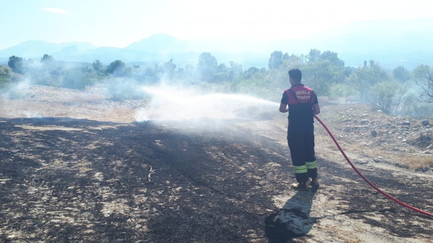 SEYDİKEMER’DE ÇIKAN ANIZ YANGINI SÖNDÜRÜLDÜ