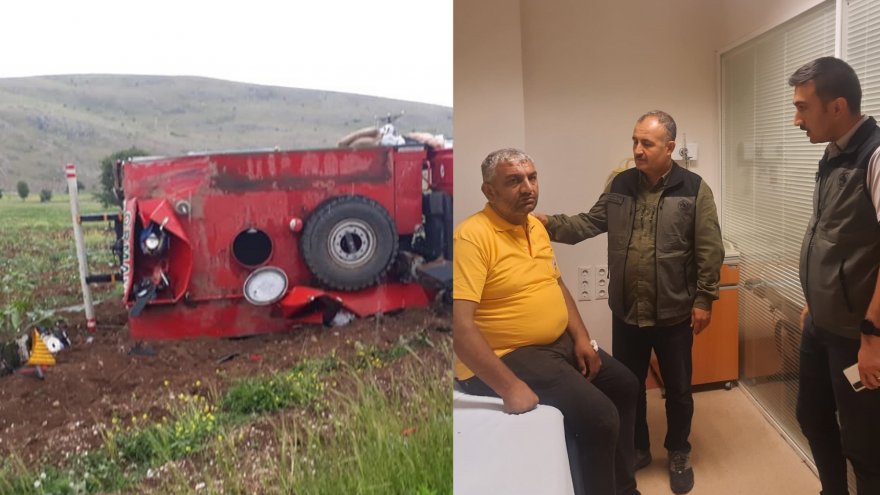 Orman yangınından dönen arazözün devrilmesi sonucu 4 işçi yaralandı